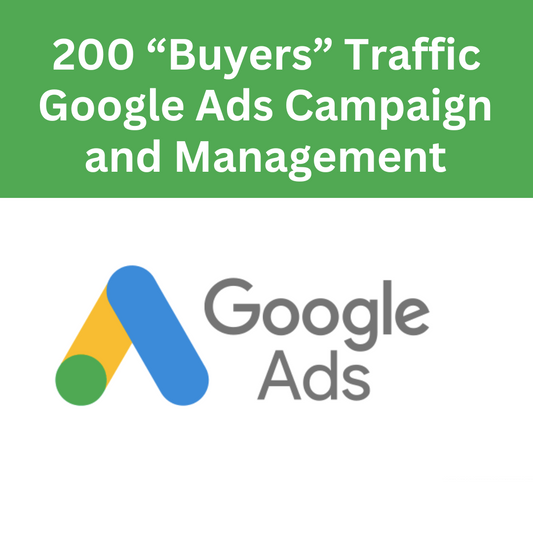 200 "Buyers" Traffic - Google Ads Campaign and Management
