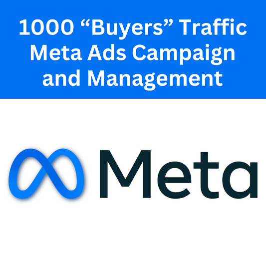 1000 "Buyers" Traffic - Facebook Meta Ads Campaign and Management