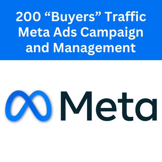 200 "Buyers" Traffic - Facebook Meta Ads Campaign and Management