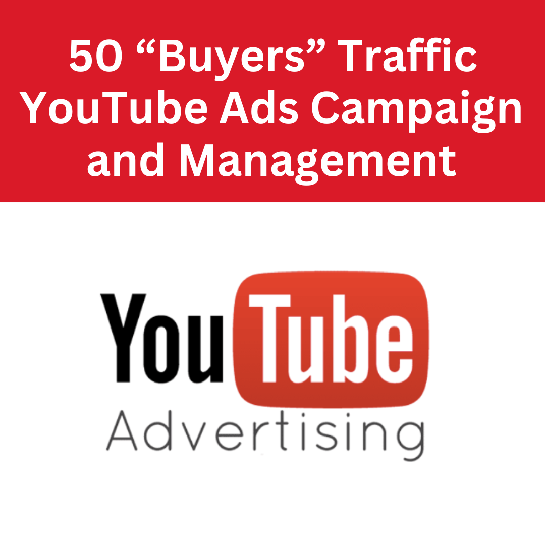 50 "Buyers" Traffic - YouTube Ads Campaign and Management